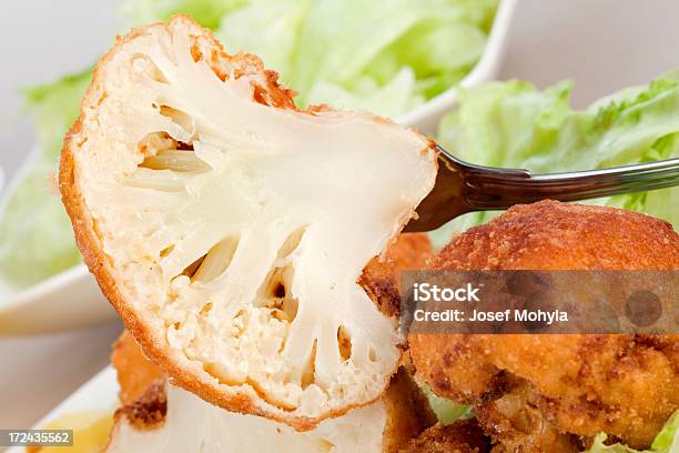 Lunch With Fried Cauliflower Stock Photo - Download Image Now - Beige, Boiled, Boiled Potato