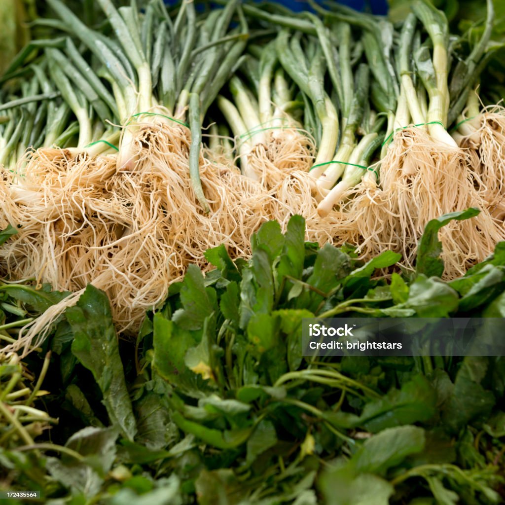 Pila de cebolletas - Foto de stock de Agricultura libre de derechos