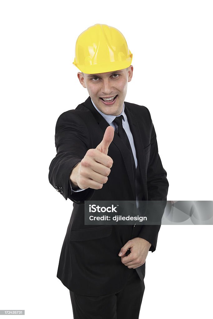 Engenheiro dando polegares para cima - Foto de stock de Liderança royalty-free