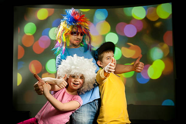 Disco children stock photo