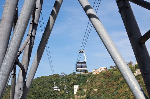 Rhine cable car in Koblenz, Germany