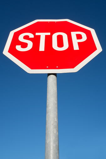 German road sign: stop and give way