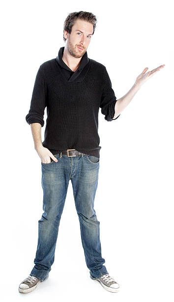 istock Attractive man wearing casual clothes isolated on a white background 172436392