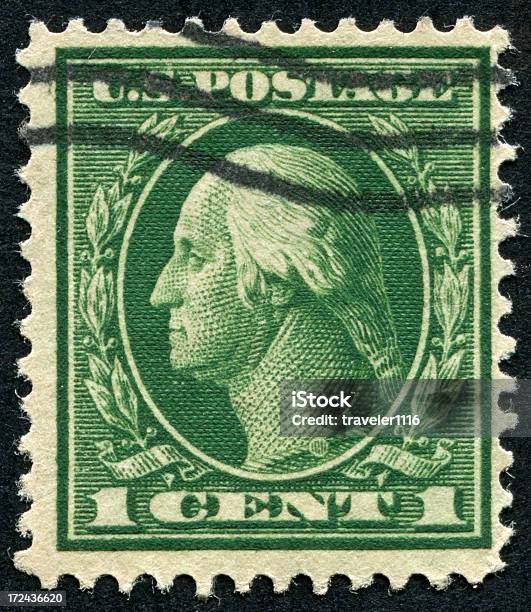 George Washington Stamp Stock Photo - Download Image Now - Adult, Adults Only, American Culture