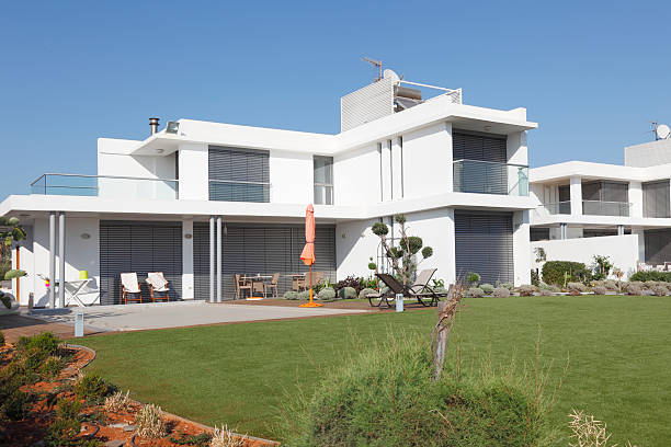 istock white holiday bungalow with satellite dish Cyprus 172436715