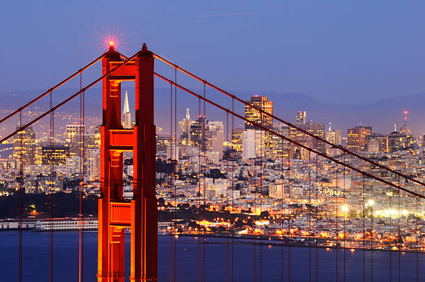 istock Night landscape with Golden Gate Bridge, San Francisco, USA 172436897