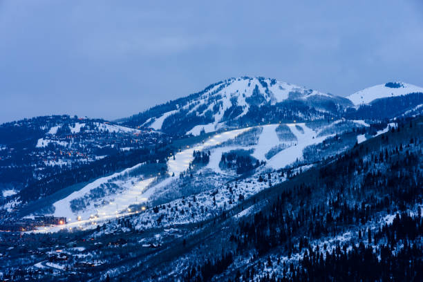 istock Park City Utah Ski Town Glowing at Dusk 172437038