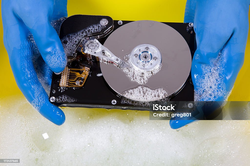 Очистка вашем жестком диске XXXL - Стоковые фото Антисанитарный роялти-фри