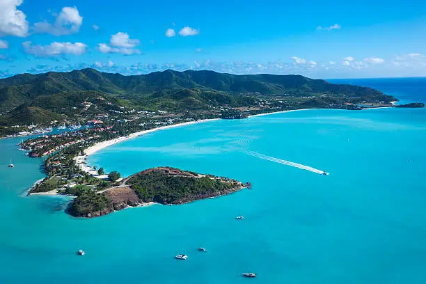 "Jolly Harbor, Antigua from the air."