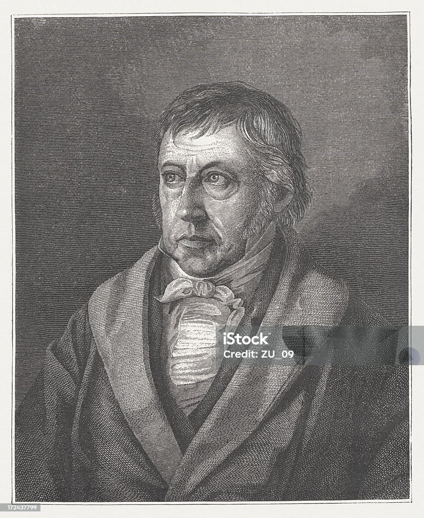 Georg Wilhelm Friedrich Hegel (1770-1831 - Ilustração de Georg Wilhelm Friedrich Hegel royalty-free