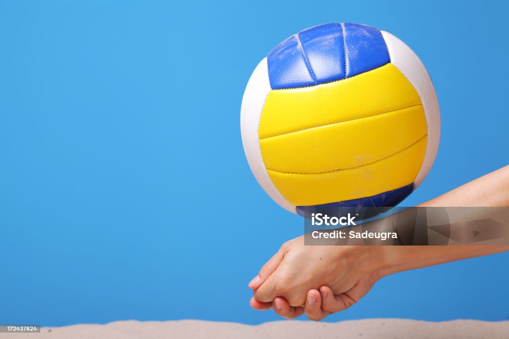 Voleibol de Praia - Royalty-free Jogar Vólei Foto de stock