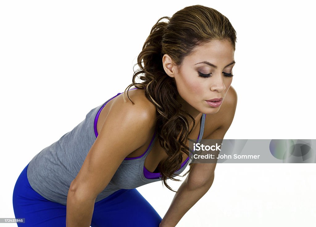 Mujer de gimnasio en reposo - Foto de stock de Dolor libre de derechos