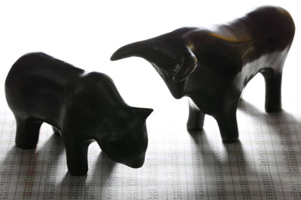 istock bull and bear on newspaper with stock quotes 1724379442