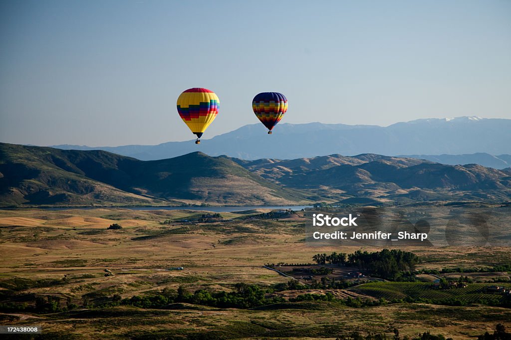 Dos globos aerostáticos - Foto de stock de Agricultura libre de derechos