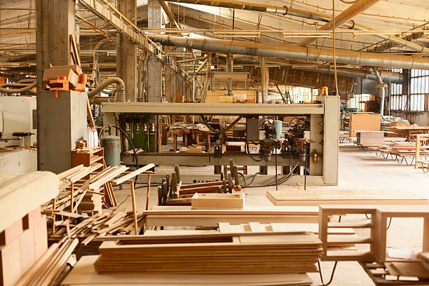 Lumber Factory: timber industry, manufacture of the plank