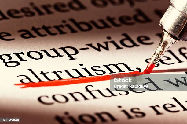 Altruism Is Heavily Emphasized In Business Document Stock Photo - Download Image Now