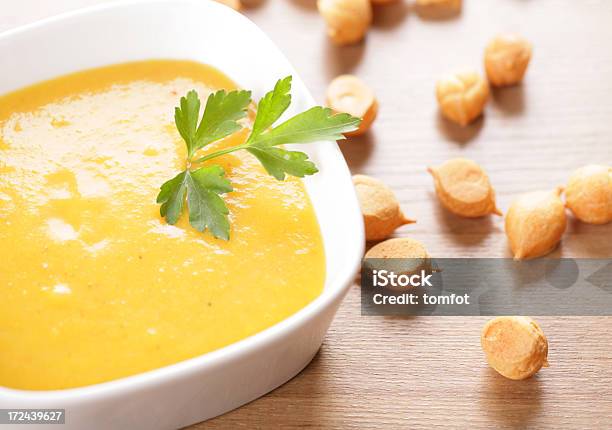 Foto de Sopa De Abóbora e mais fotos de stock de Abóbora - Abóbora, Almoço, Amarelo