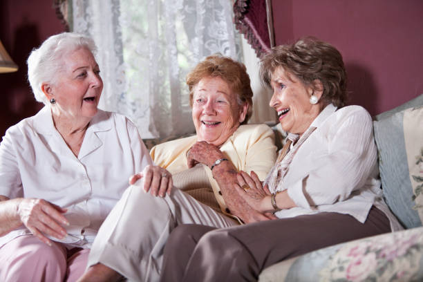 istock Elderly women on living room sofa 172439642