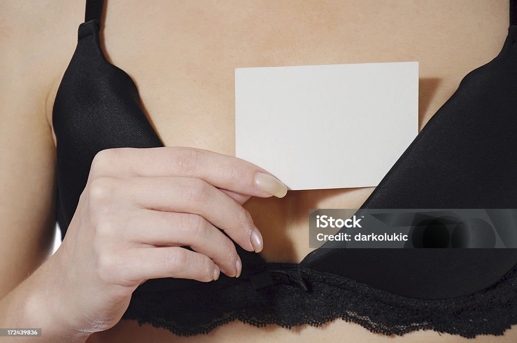 Vuoto business card - Foto stock royalty-free di Abbigliamento intimo