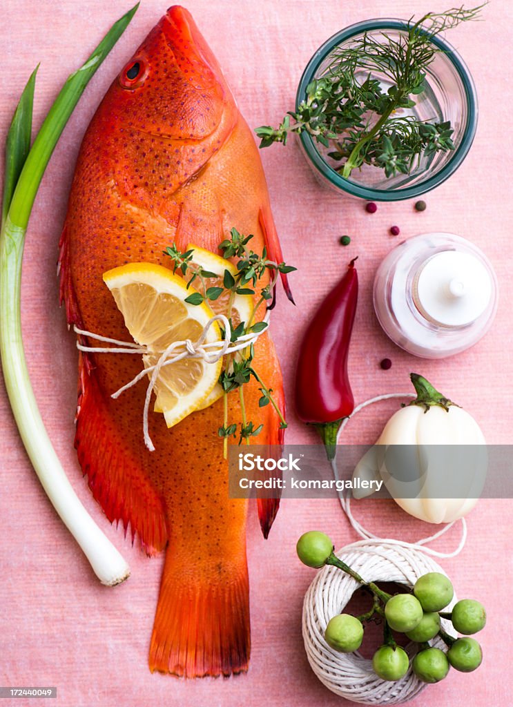 Composição de peixe - Foto de stock de Alimentação Saudável royalty-free