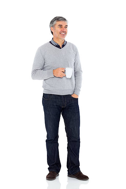 istock Happy middle aged man with a coffee cup 172440212