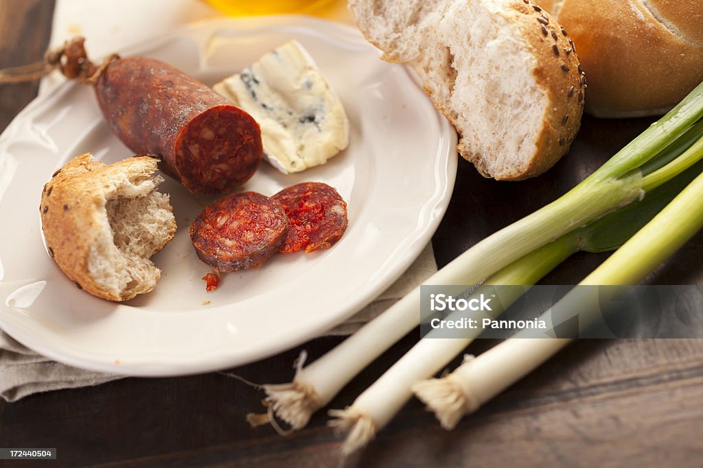 Salame refeição - Royalty-free Cebola Foto de stock