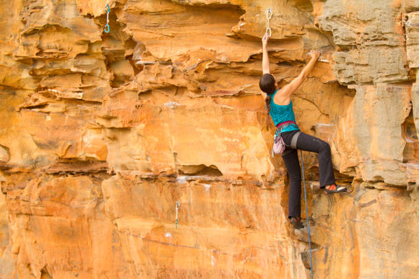 Woman Climber stock photo