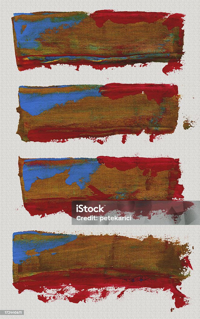 Красный мазок кистью - Стоковые иллюстрации Акварельная живопись роялти-фри