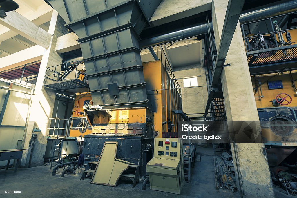 Old-fashioned boiler Furnace Stock Photo