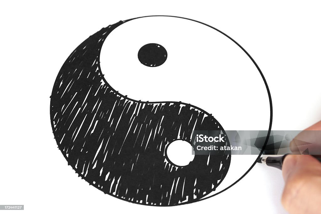 Símbolo Yin Yang - Royalty-free Branco Foto de stock