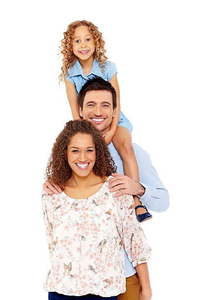 istock Family smiling together on white 172441979