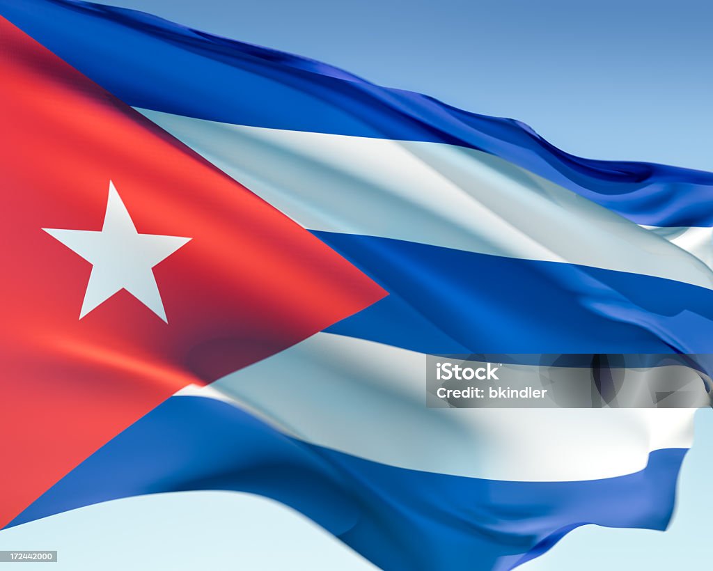 Flaga Kuby - Zbiór zdjęć royalty-free (Ameryka Łacińska)