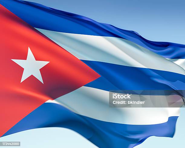 Foto de Bandeira De Cuba e mais fotos de stock de América Latina - América Latina, Azul, Bandeira