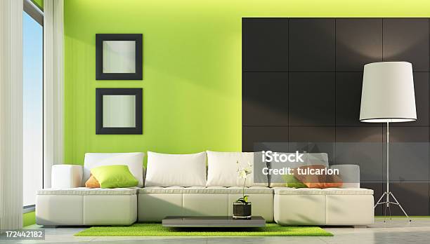 Fresh Modern Living Room Stock Photo - Download Image Now - Apartment, Armchair, Beauty