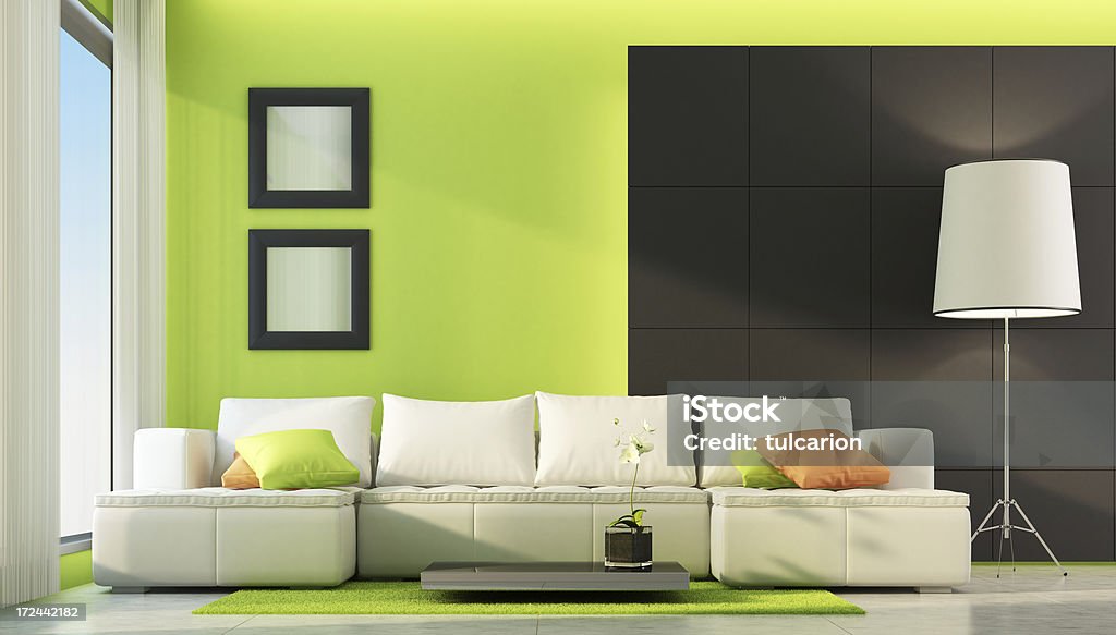 Moderna sala de estar - Foto de stock de Aconchegante royalty-free