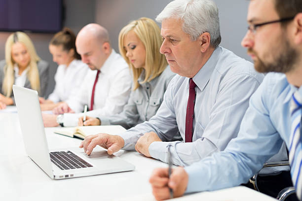 istock Senior businessman working on laptop 172442276