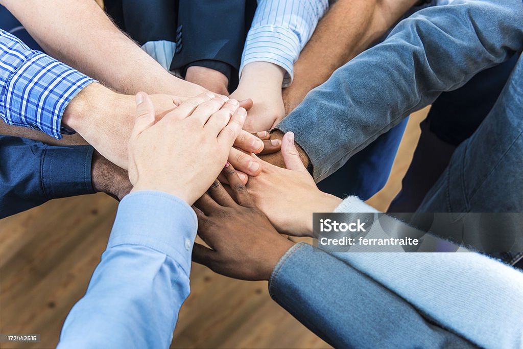 Negocios equipo de unión de manos - Foto de stock de Africano-americano libre de derechos