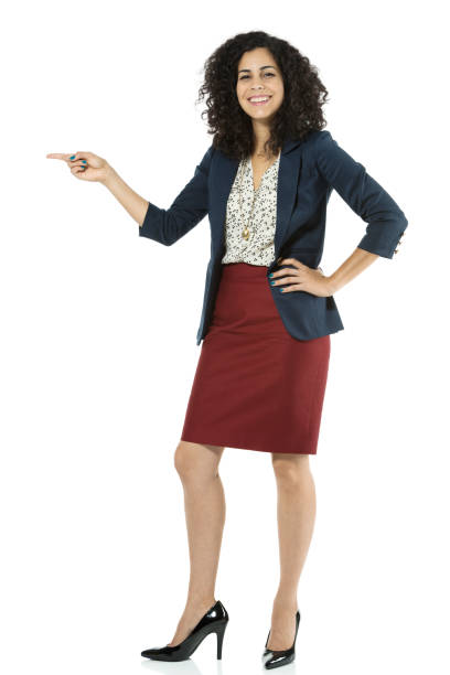 istock Smiling young businesswoman pointing 172442571