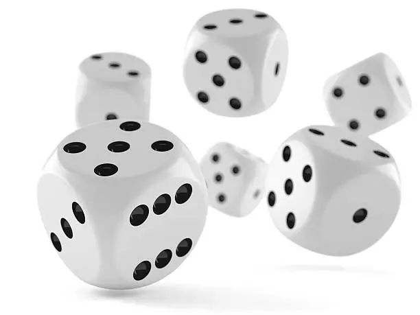 Dice isolated on white background