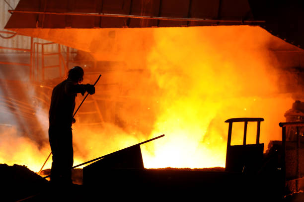 istock The iron and steel worker is working 172443289