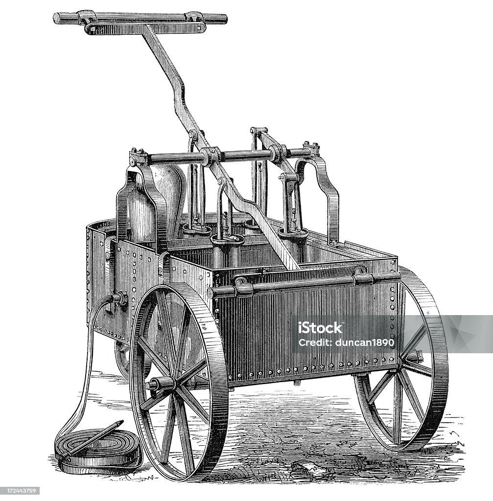 Hebel fire engine - Lizenzfrei 19. Jahrhundert Stock-Illustration