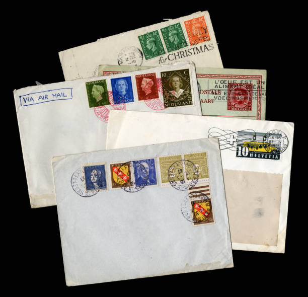 istock Group of old European postal items 172443799