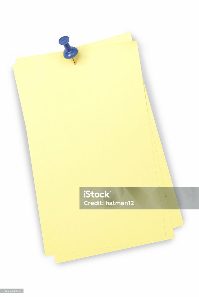 Ufficio Post-it o giallo notepaper - Foto stock royalty-free di Appiccicoso