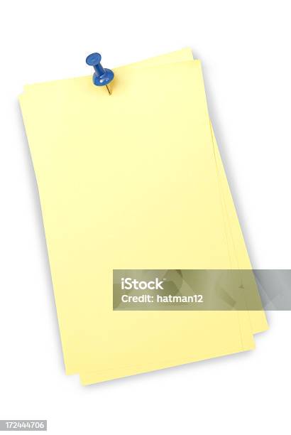 Ufficio Postit O Giallo Notepaper - Fotografie stock e altre immagini di Appiccicoso - Appiccicoso, Bacheca, Bianco