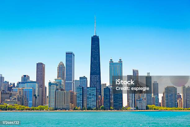 Foto de Horizonte De Chicago e mais fotos de stock de Chicago - Illinois - Chicago - Illinois, Silhueta urbana, América do Norte