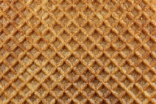 traditional Dutch syrup waffle for background use