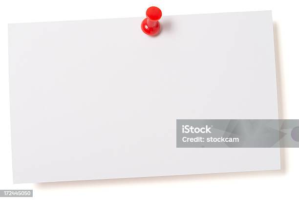 Branco Em Branco Cartão Indexado - Fotografias de stock e mais imagens de Afixar Cartaz - Afixar Cartaz, Arquivar Documentos, Branco