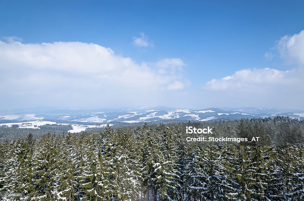 Winter-Landschaft in Österreich - Lizenzfrei Abenddämmerung Stock-Foto