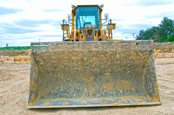 istock Battered scoop of tractor at quarry in Minnesota 172445337