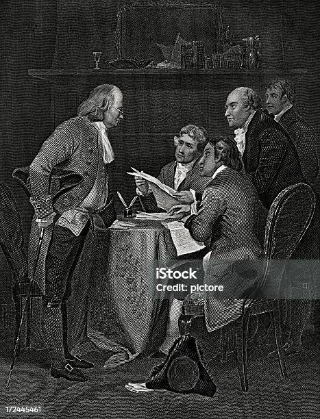 Erklärung Der Unabhängigkeit Juli 4 1776 Stock Vektor Art und mehr Bilder von Unabhängigkeitserklärung - Unabhängigkeitserklärung, Unterschreiben, Benjamin Franklin